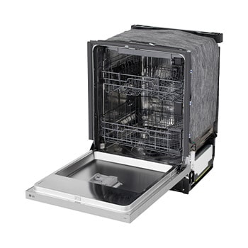 Side view of LG LG FlushFit™ Dishwasher | 48 dB, SteamAssist™, AutoVentDry™, 3rd Rack, Floor Status Indicator, Front Control, Stainless - LDNFC33LS.DSSEECI