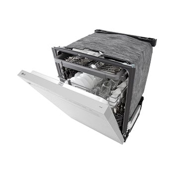 Top view of LG LG FlushFit™ Dishwasher | 48 dB, SteamAssist™, AutoVentDry™, 3rd Rack, Floor Status Indicator, Front Control, Stainless - LDNFC33LS.DSSEECI
