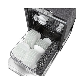 Top view of LG LG FlushFit™ Dishwasher | 48 dB, SteamAssist™, AutoVentDry™, 3rd Rack, Floor Status Indicator, Front Control, Stainless - LDNFC33LS.DSSEECI