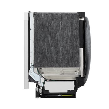 Side view of LG LG FlushFit™ Dishwasher | 48 dB, SteamAssist™, AutoVentDry™, 3rd Rack, Floor Status Indicator, Front Control, Stainless - LDNFC33LS.DSSEECI