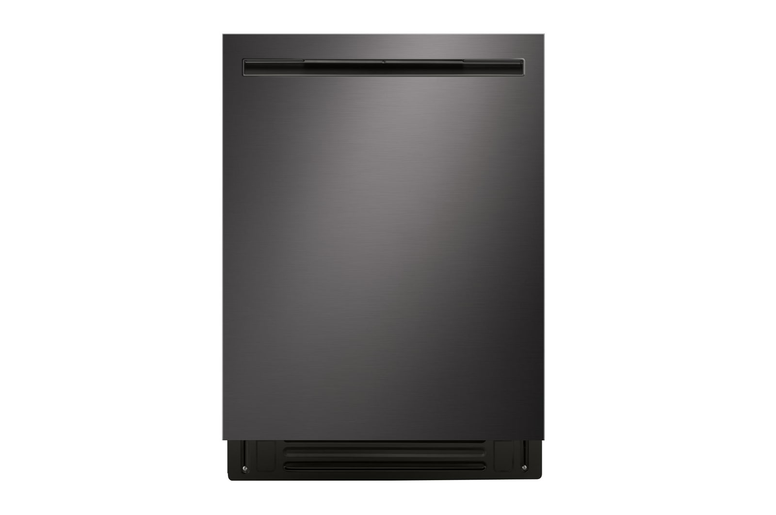 Front view of LG FlushFit™ Dishwasher | 46 dB, QuadWash® Pro, AutoVent™ Dry,  Adj. 3rd Rack, Floor Status Indicator  Top Control,  Stainless LDNPQ555D
