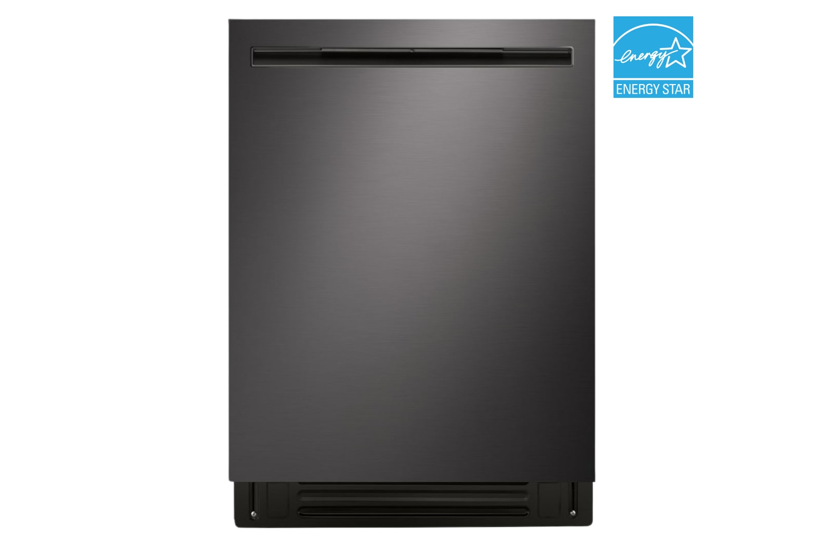 Front view of LG FlushFit™ Dishwasher | 46 dB, QuadWash® Pro, AutoVentDry™, Adj. 3rd Rack, Floor Status Indicator, Top Control, Stainless LDNPQ555D