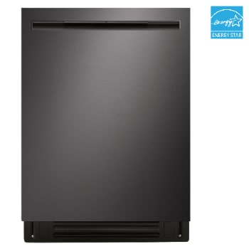 Front view of LG FlushFit™ Dishwasher | 46 dB, QuadWash® Pro, AutoVentDry™, Adj. 3rd Rack, Floor Status Indicator, Top Control, Stainless LDNPQ555D