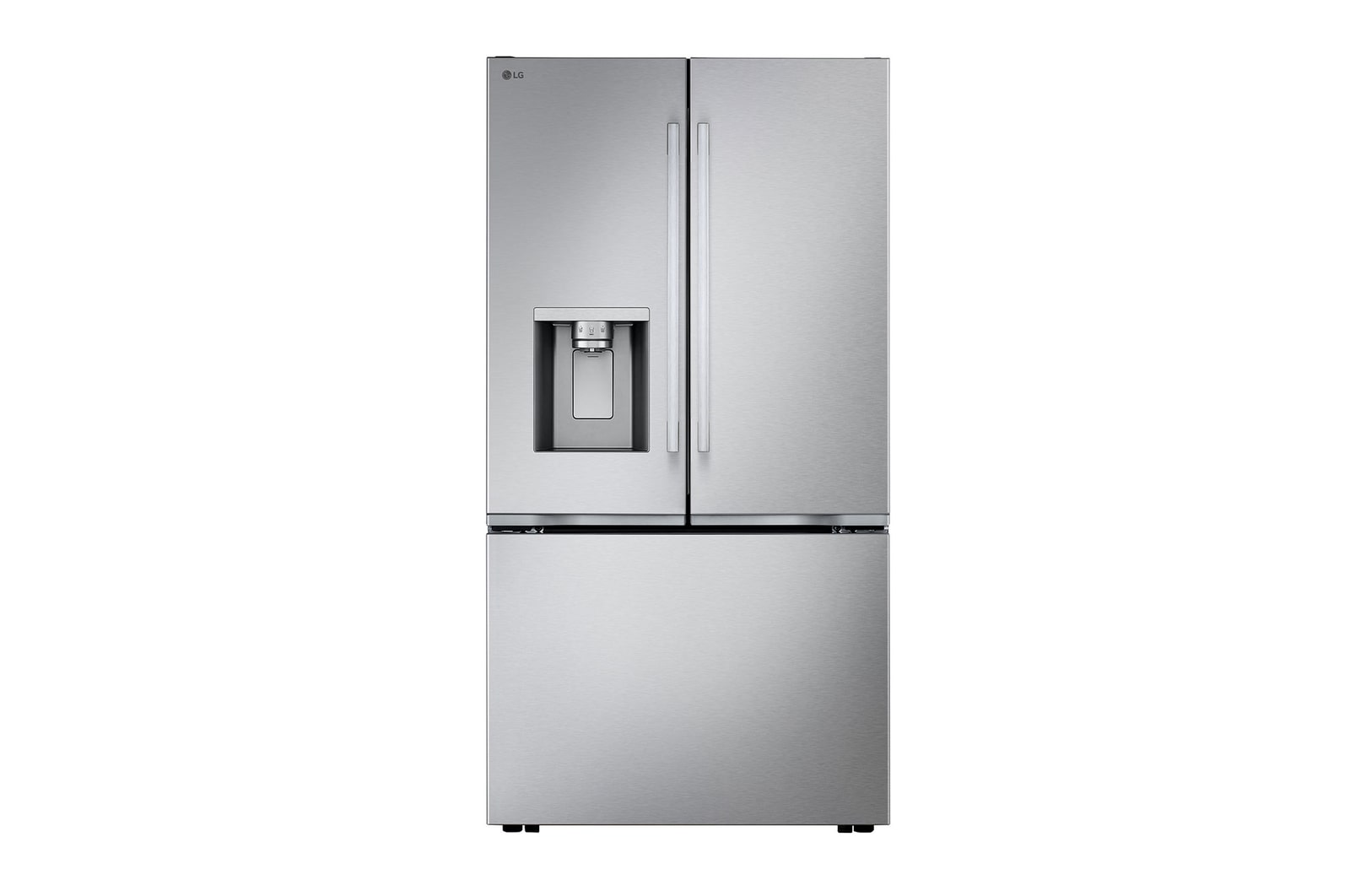 Front view of 36" 24 cu.ft. Zero Clearance™ Counter-Depth MAX® French 3-Door Refrigerator | Ice & Water Dispenser | Dual Ice Maker LF24Z6330S