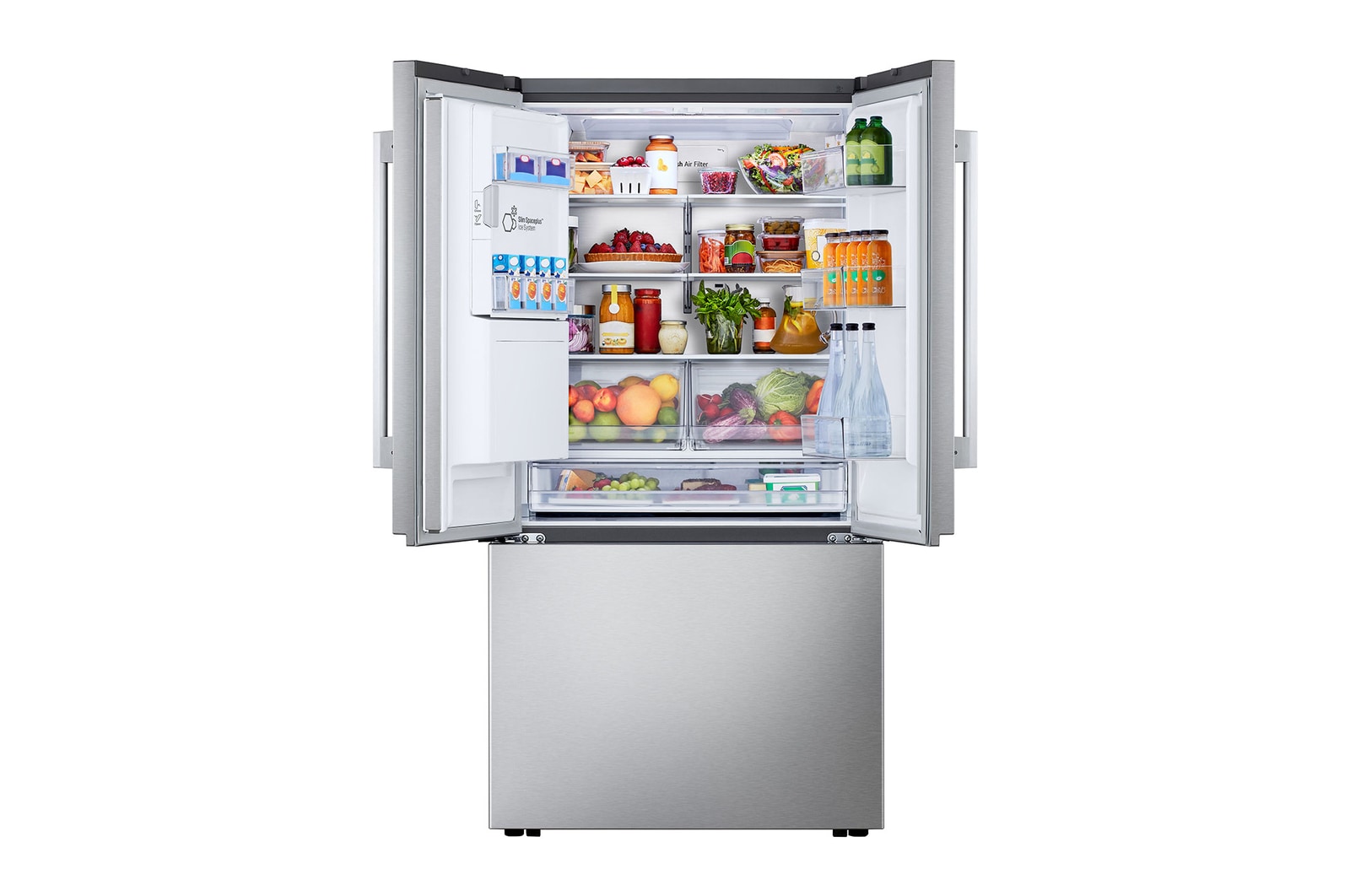 LF24Z6330S_2024_Product_Image_Refrigerator_ThinDoor_Front_Open_Food