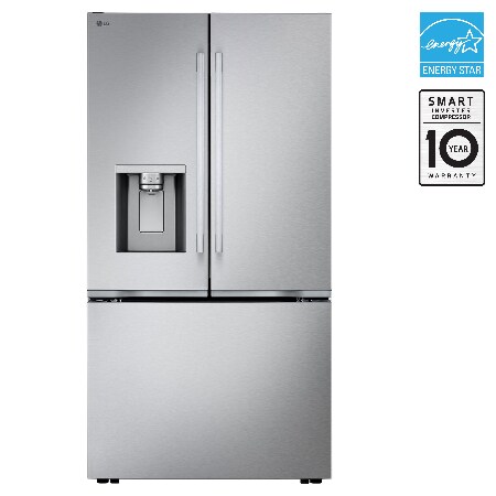LG 36" 24 cu. ft. Zero Clearance Counter-Depth MAX French 3-Door Refrigerator | Ice & Water Dispenser | Dual Ice Maker