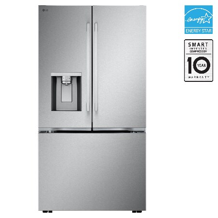 LG 36" 26 cu. ft. Counter-Depth MAX French 3-Door Refrigerator | Ice & Water Dispenser