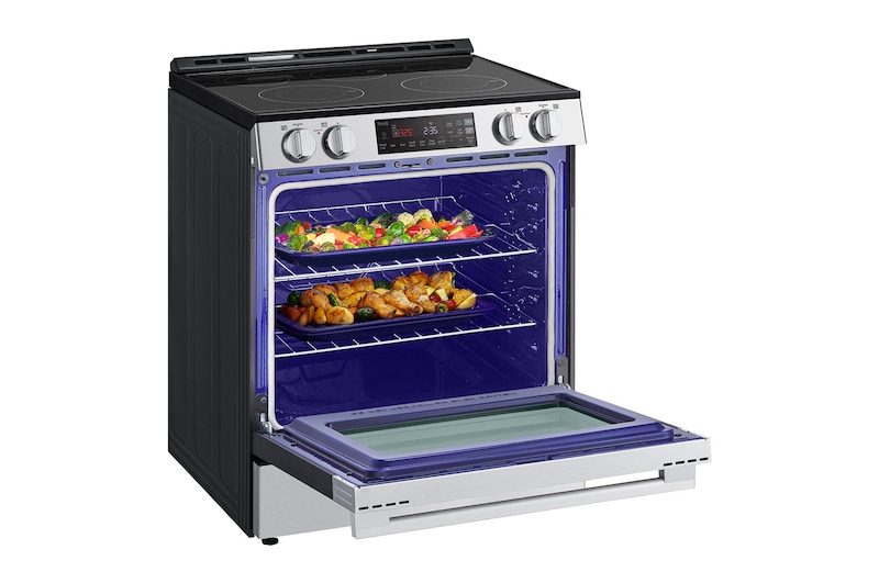 LG 30" Elec. 6.3 cu. ft. Range | Self Clean, EasyClean<sup>®</sup> & Smart , Stainless, Slide-in, LSEL6331XE