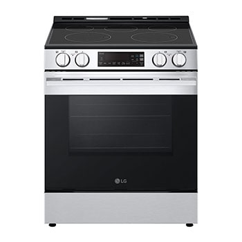 Front view of 30" Elec. 6.3 cu. ft. Range | Self Clean, EasyClean<sup>®</sup> & Smart , Stainless, Slide-in LSEL6331XE