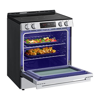 LG 30" Elec. 6.3 cu. ft. Range | Self Clean, EasyClean<sup>®</sup> & Smart , Stainless, Slide-in, LSEL6331XE