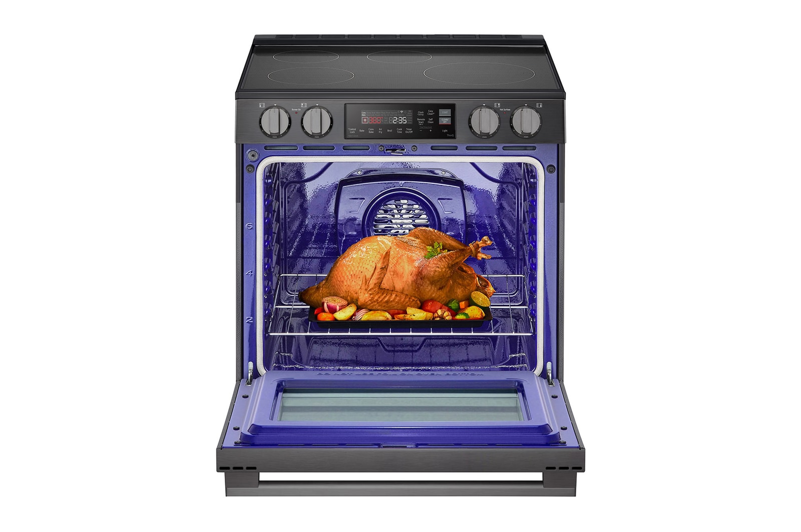 LG 30" Induction 6.3 cu. ft. Range | Probake Convection, Air Fry, SelfClean, EasyClean®& Smart, Black Stainless, Slide-in, LSIL6334ZE