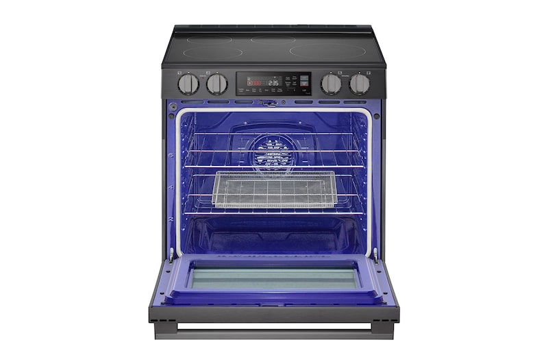 LG 30" Induction 6.3 cu. ft. Range | Probake Convection, Air Fry, SelfClean, EasyClean®& Smart, Black Stainless, Slide-in, LSIL6334ZE