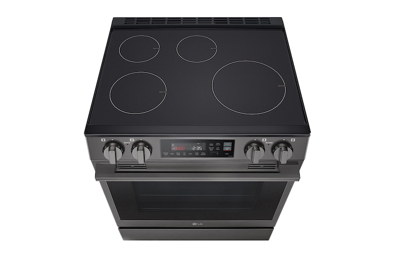 LG 30" Induction 6.3 cu. ft. Range | Probake Convection, Air Fry, SelfClean, EasyClean®& Smart, Black Stainless, Slide-in, LSIL6334ZE