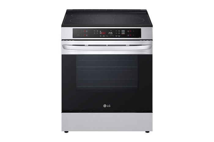 Front view of 30" Induction 6.3 cu ft. Range | Fan Convection, Air Fry, SelfClean, EasyClean®& Smart, Stainless (LSIL633CFE)
