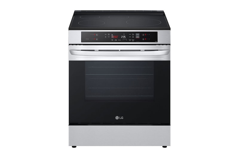 Front view of 30" Induction 6.3 cu ft. Range | Fan Convection, Air Fry, SelfClean, EasyClean®& Smart, Stainless (LSIL633CFE)
