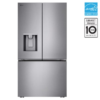Front view of 36" 24 cu. ft. Zero Clearance™ Counter-Depth MAX® French 3-Door Refrigerator | Ice & Water Dispenser LY24Z6231V