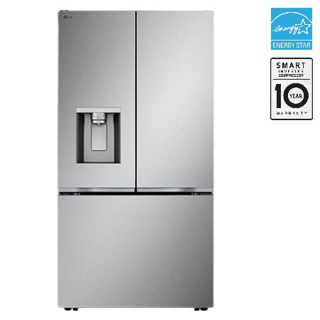 LG 36" 24 cu. ft. Zero Clearance Counter-Depth MAX French 3-Door Refrigerator | Ice & Water Dispenser