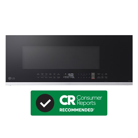 LG 1.3 cu. ft. Over the Range Microwave Oven | 550 CFM Power Ventilation, Low Profile, Zero Clearance Door, EasyClean& Smart, Stainless