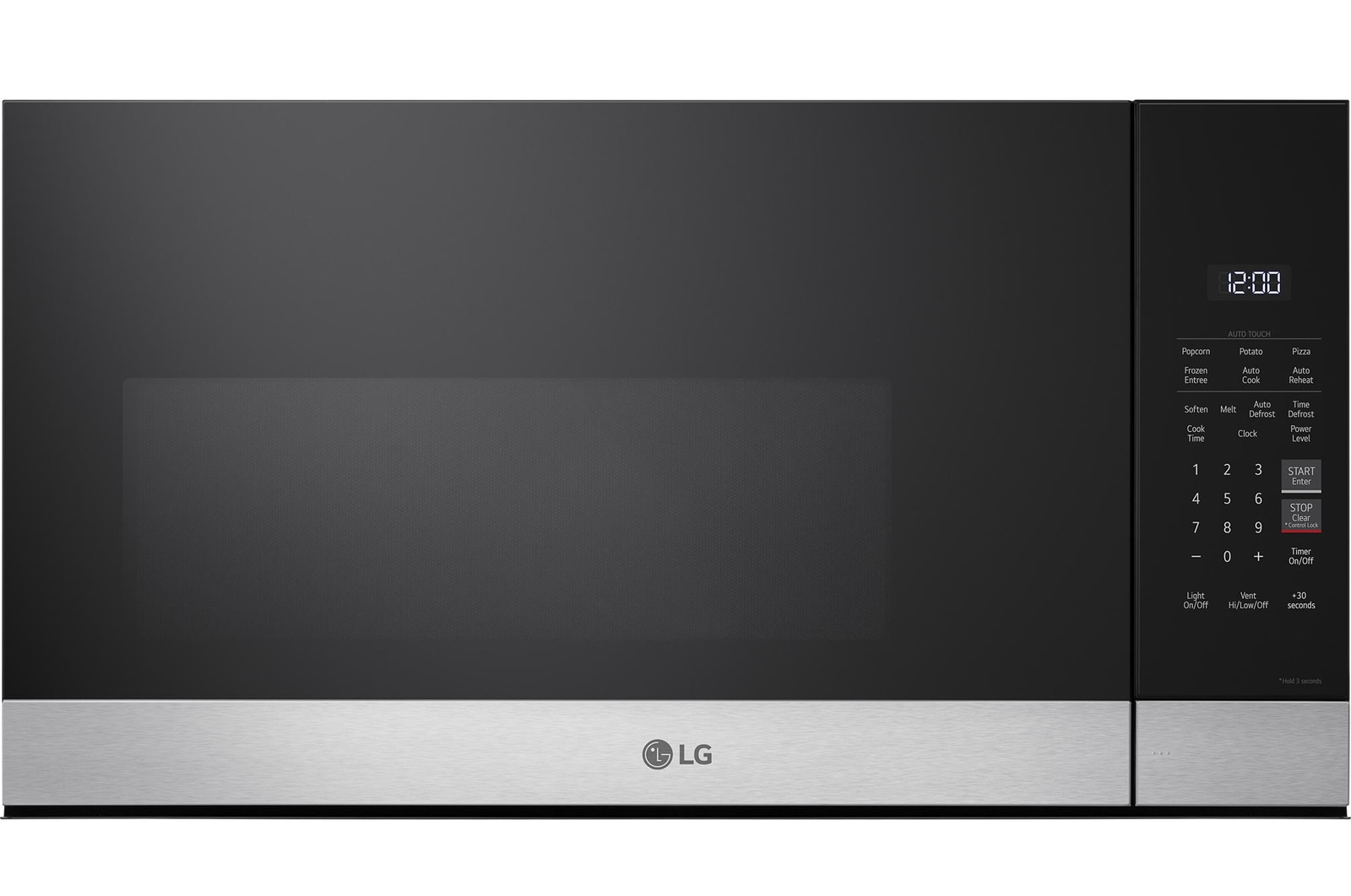 Front view of 1.7 cu ft. Over the Range Microwave Oven | 300 CFM Ventilation, Auto Cook Settings & EasyClean<sup>®</sup>, Stainless MVEM1720Y