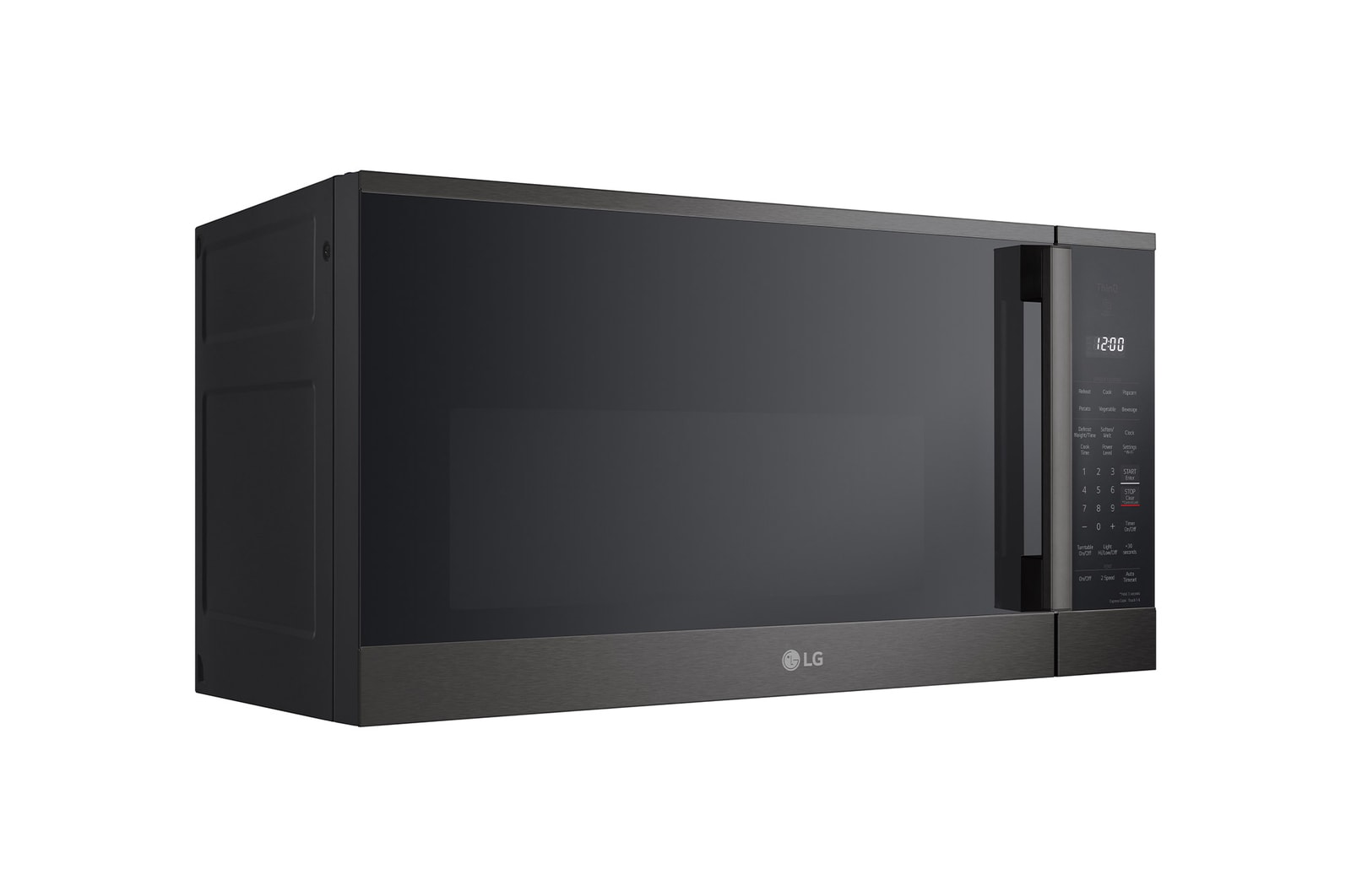 LG 1.8 cu ft.Over the Range Microwave Oven | Sensor Cook, Auto Cook, 300 CFM Ventilation, EasyClean®& Smart, Black Stainless, MVEM1825Z