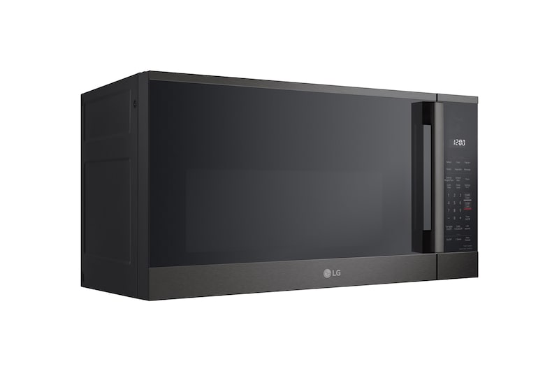 LG 1.8 cu ft.Over the Range Microwave Oven | Sensor Cook, Auto Cook, 300 CFM Ventilation, EasyClean®& Smart, Black Stainless, MVEM1825Z