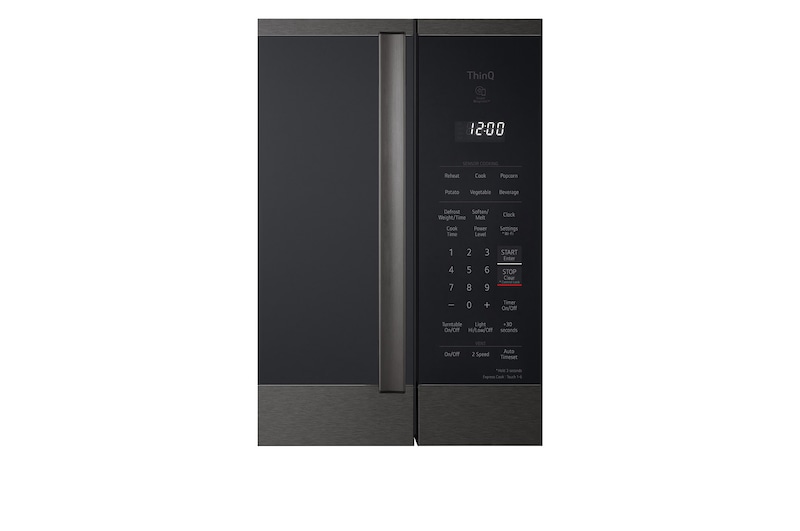 LG 1.8 cu ft.Over the Range Microwave Oven | Sensor Cook, Auto Cook, 300 CFM Ventilation, EasyClean®& Smart, Black Stainless, MVEM1825Z