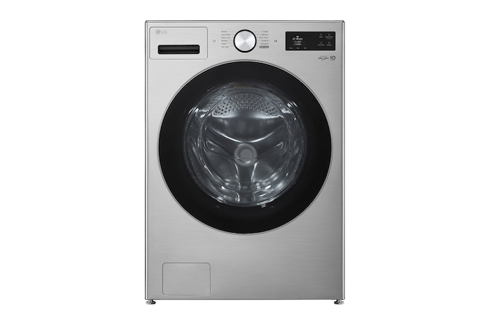 Front view of LG 5.8 cu. ft. Ultra Large Capacity Front Load Washer with AI DD™ and TurboWash® 360° WM5800HVA