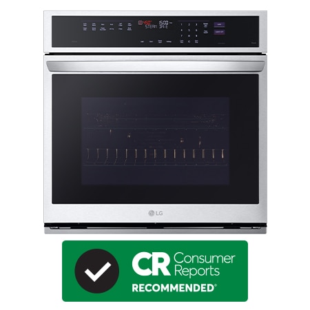LG 4.7 cu. ft. Single Wall Oven | True Convection, Steam Sous-Vide, Air Fry, InstaView, SelfClean, EasyClean & Smart, Stainless
