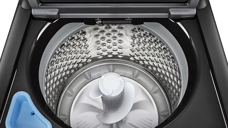 It shows the inside of the washing machine