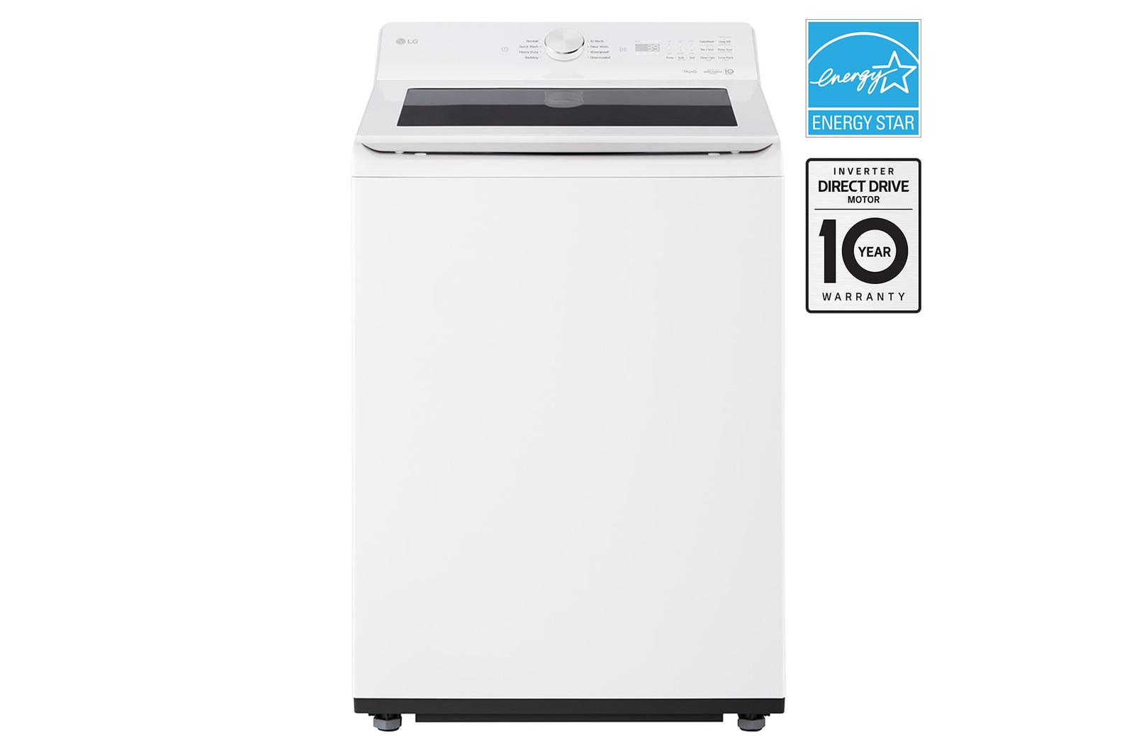 Front view of 5.8 cu.ft. Top Load Impeller Washer with EasyUnload®, TurboWash® WT8200CW
