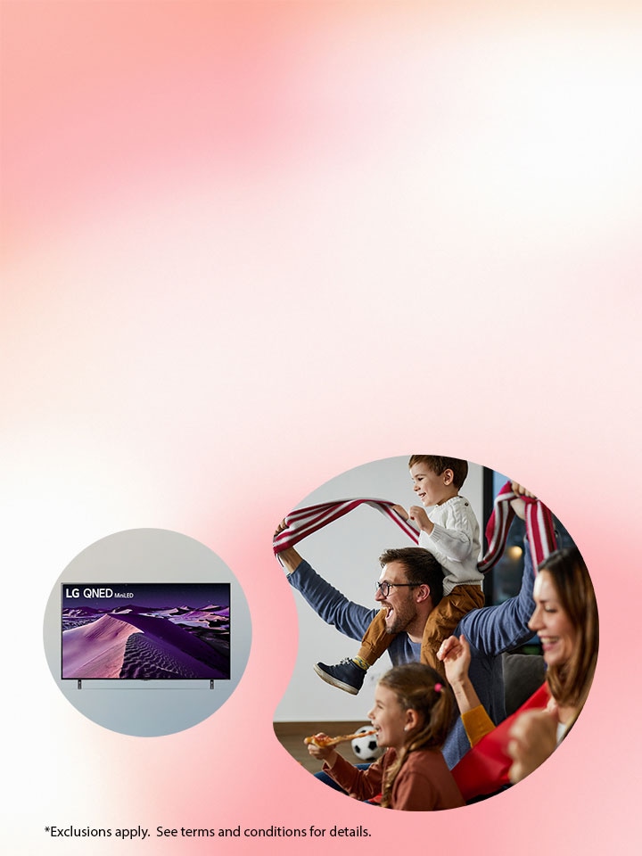 Buy a select LG large screen TV & get a 55" QNED TV for free