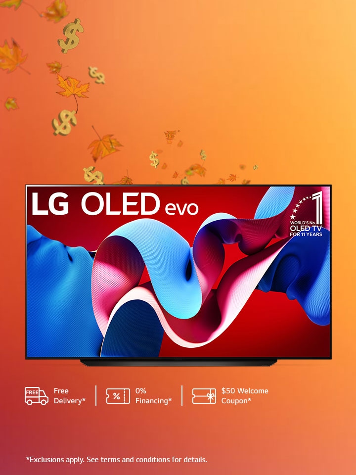 Save 10% on select LG OLED TVs when you spend $250 or more