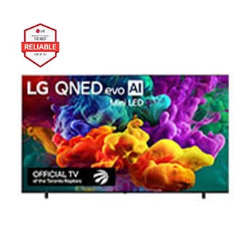 Front view of 100 inch LG QNED evo AI QNED84 Mini LED 4K Smart TV 2026 100QNED84BU