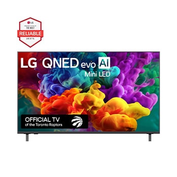 Front view of 55 inch LG QNED evo AI QNED84 Mini LED 4K Smart TV 2026 55QNED84BAA