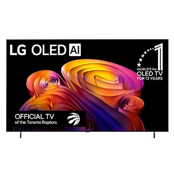 Front view of 65 Inch LG OLED AI B6E 4K Smart TV 2026 OLED65B6EUA