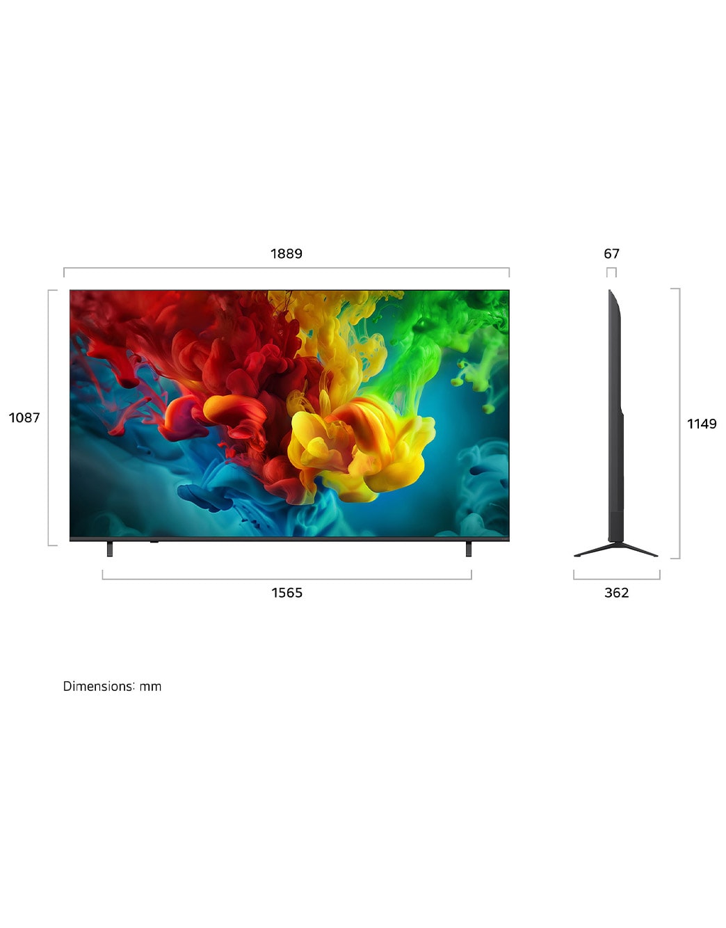 65 inch LG QNED evo AI QNED82 Mini LED 4K Smart TV -65QNED82BUA.ACC ...