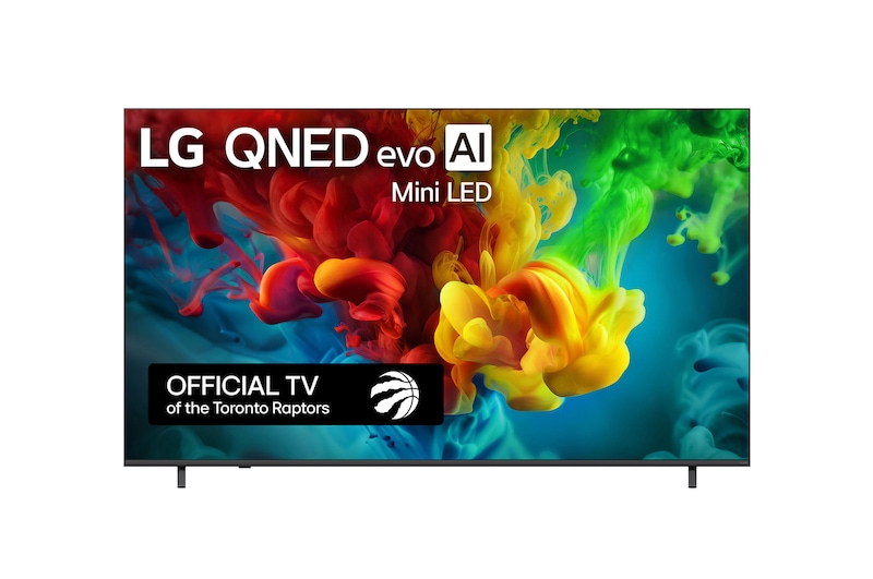 Front view of 85 inch LG QNED evo AI QNED82 Mini LED 4K Smart TV 2026 85QNED82BUA