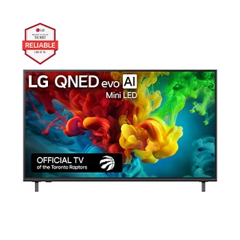 Front view of 55 inch LG QNED evo AI QNED82 Mini LED 4K Smart TV 2026 55QNED82BUA