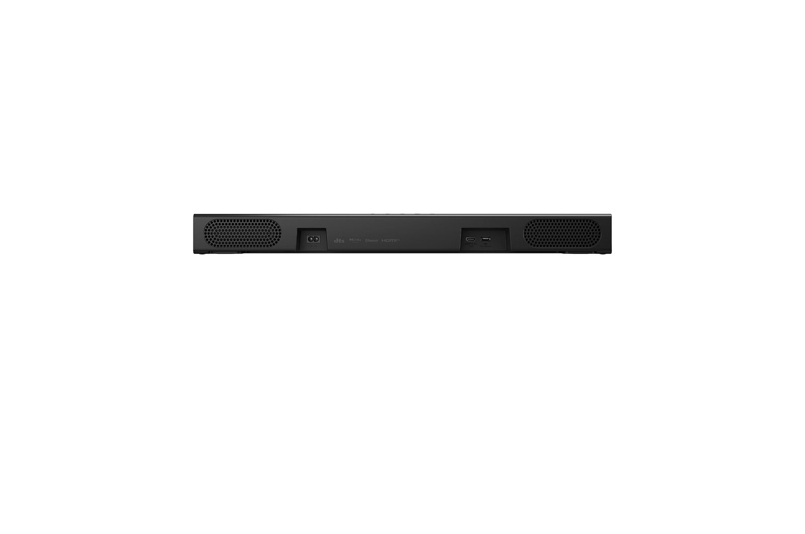 45-degree-angle view of soundbar and subwoofer
