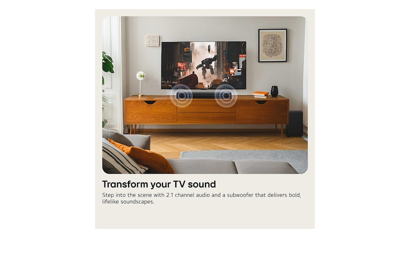 Soundbar front close-up