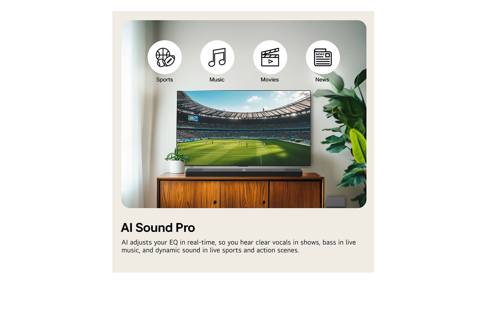 Soundbar ports close-up