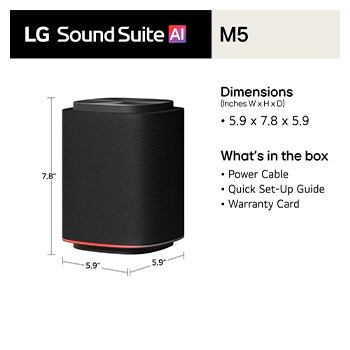 Sound Suite M5: ch 1.1.1 Wireless Speaker with Spatial Sound Experiences & Dolby Atmos FlexConnect