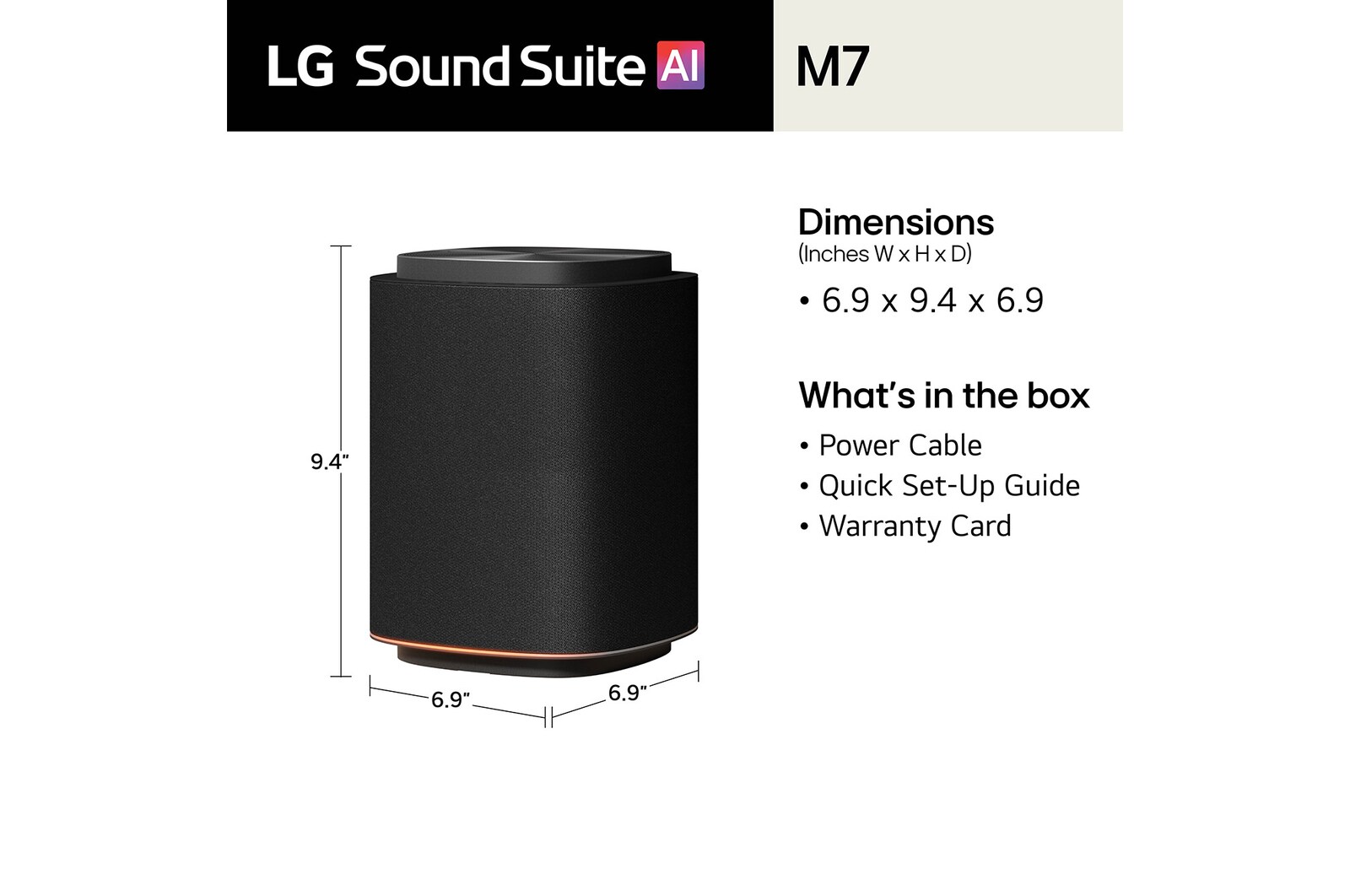 LG Sound Suite M7: ch 2.1.1 Wireless Speaker with Spatial Sound Expansion & Dolby Atmos FlexConnect, M7