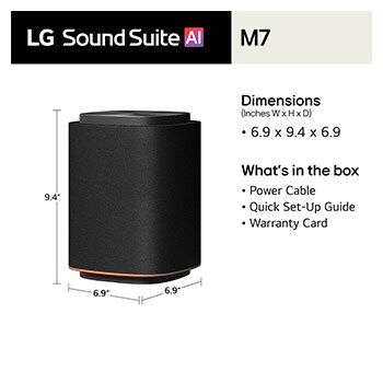 LG Sound Suite M7: ch 2.1.1 Wireless Speaker with Spatial Sound Expansion & Dolby Atmos FlexConnect, M7