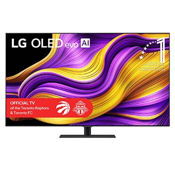 Front view of 65 inch LG OLED evo AI G5 4K Smart TV 2025 (Table Stand Included) OLED65G5SUB