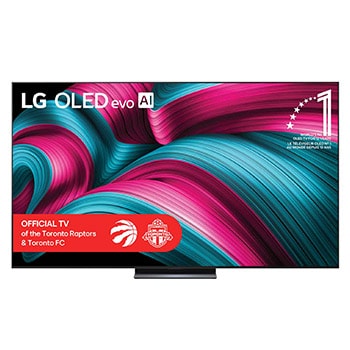 Front view of 83 inch LG OLED evo AI C5 4K Smart TV 2025 OLED83C5PUA