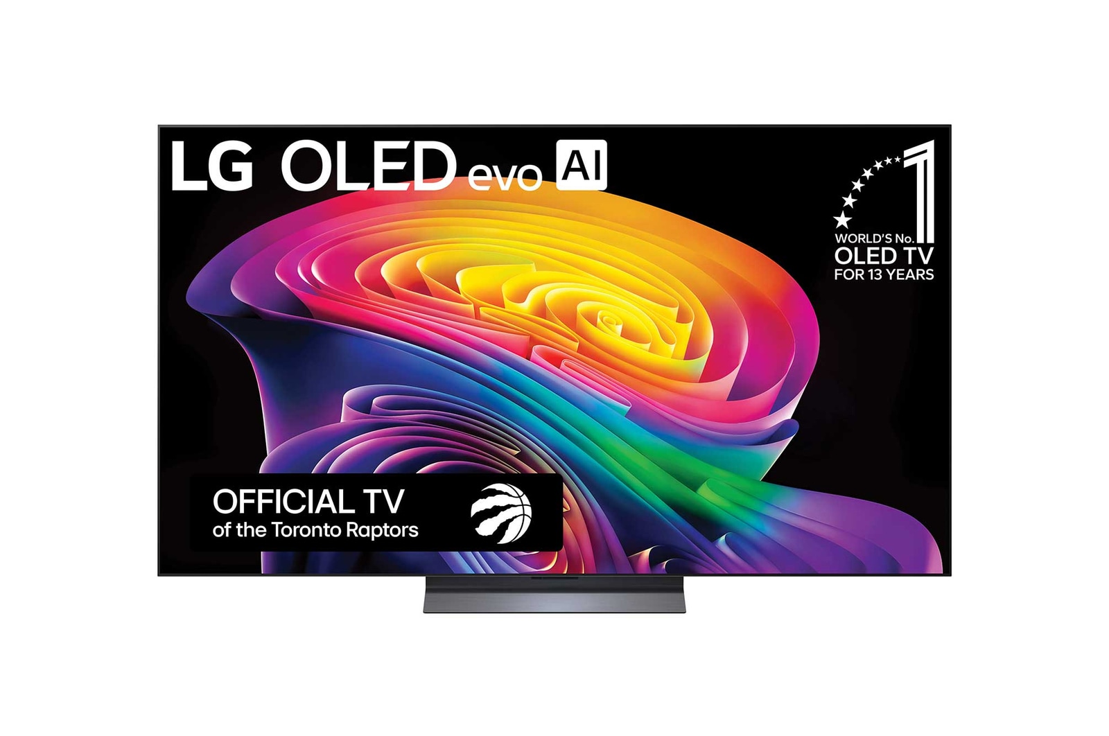 Front view of 65 Inch LG OLED evo AI C6 4K Smart TV 2026 OLED65C6PUA