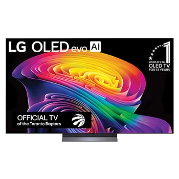 Front view of 65 Inch LG OLED evo AI C6 4K Smart TV 2026 OLED65C6PUA