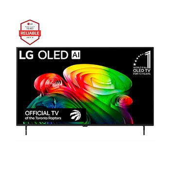 Front view of 48 Inch LG OLED AI B6 4K Smart TV 2026 OLED48B6GUA