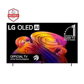 Front view of 77 Inch LG OLED AI B6E 4K Smart TV 2026 OLED77B6EUA